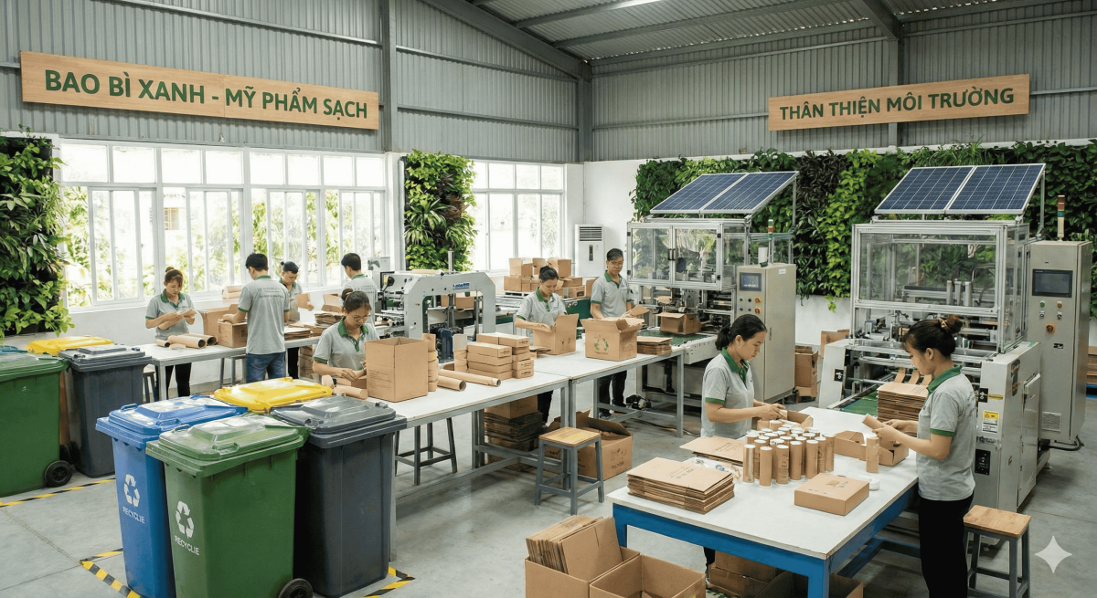 Dự báo xu hướng ngành mỹ phẩm năm 2026: 7 chiến lược sản phẩm chủ chốt cho doanh nghiệp 2 Xu hướng bao bì mỹ phẩm thân thiên với môi trường 2026