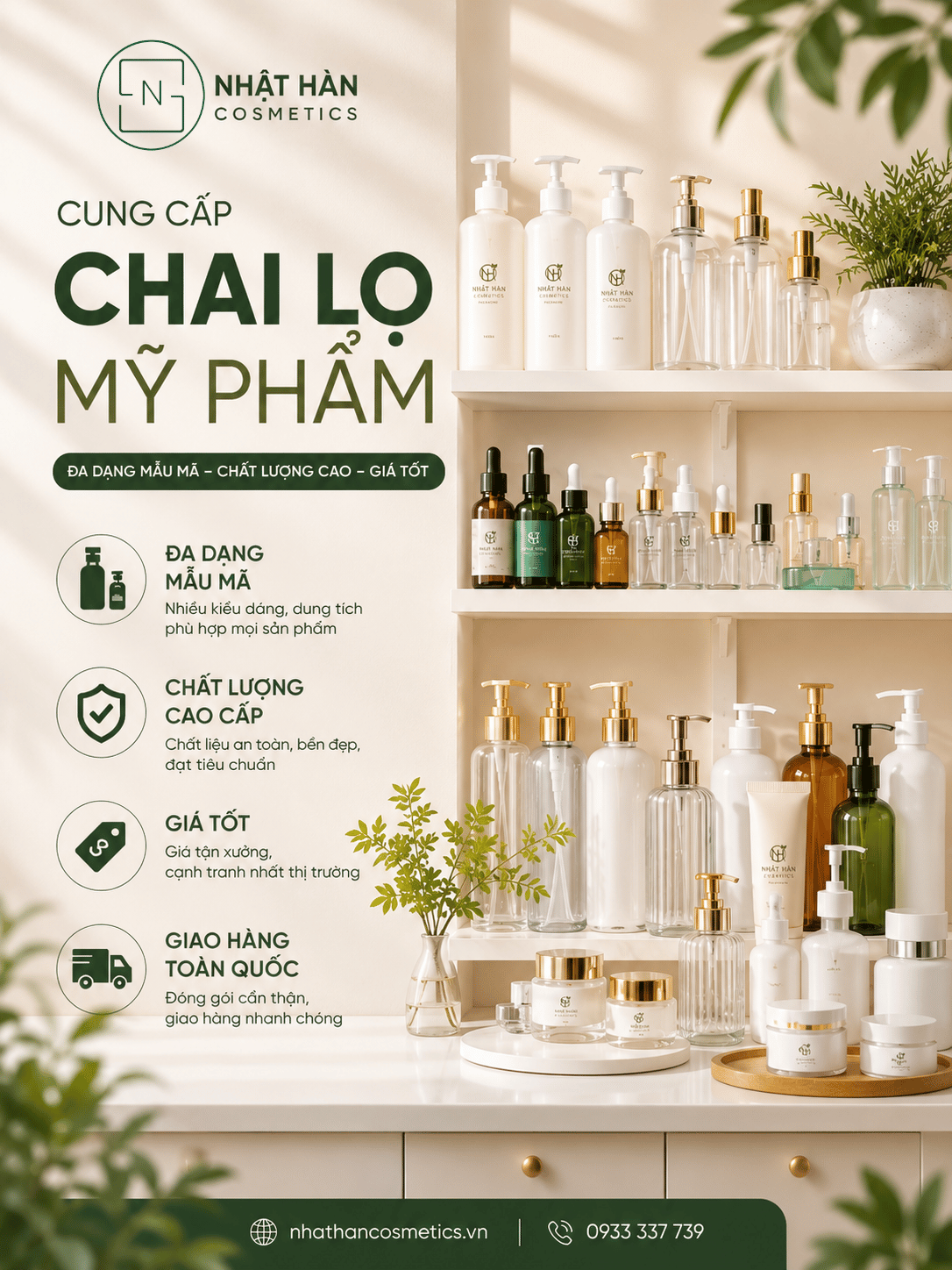 cung cap chai lo my pham mobile